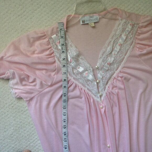 Vandemere Button Front Nightgown/Robe Pink Large - Picture 6 of 7